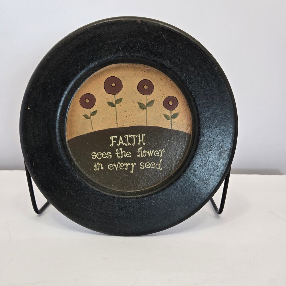 FAITH sees the flower in every seed, Barbara Lloyd Plate